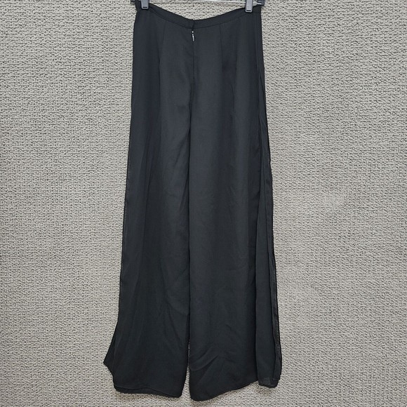 VERONIQUE YOUNG Women's Black Layered Wide Leg Palazzo Pants‎ Size 4 (28x28) - Picture 6 of 10